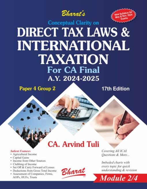 Bharat's Direct Tax Laws & International Taxation (Paper 4 Group 2) by CA. Arvind Tuli for May 2024