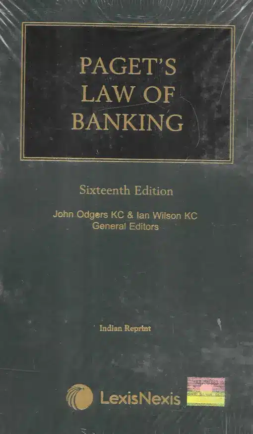 Lexis Nexis's Paget’s Law of Banking by John Odgers QC - 16th Indian Reprint Edition 2024