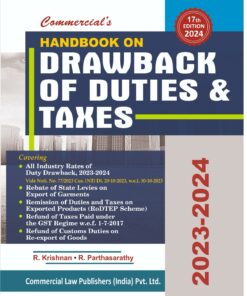 Commercial's Handbook on Drawback of Duties & Taxes 2023-24 by R Krishnan & R Parthasarathy