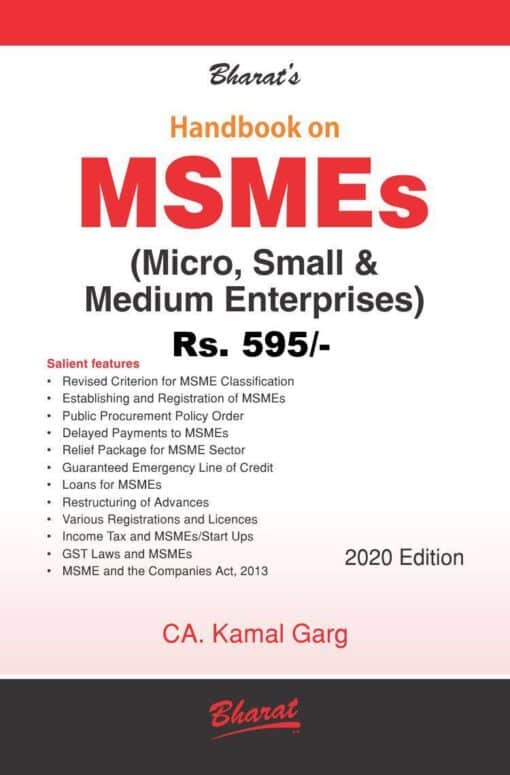 Bharat's Handbook on MSMEs (Micro, Small & Medium Enterprises) by Kamal Garg - 1st Edition August 2020