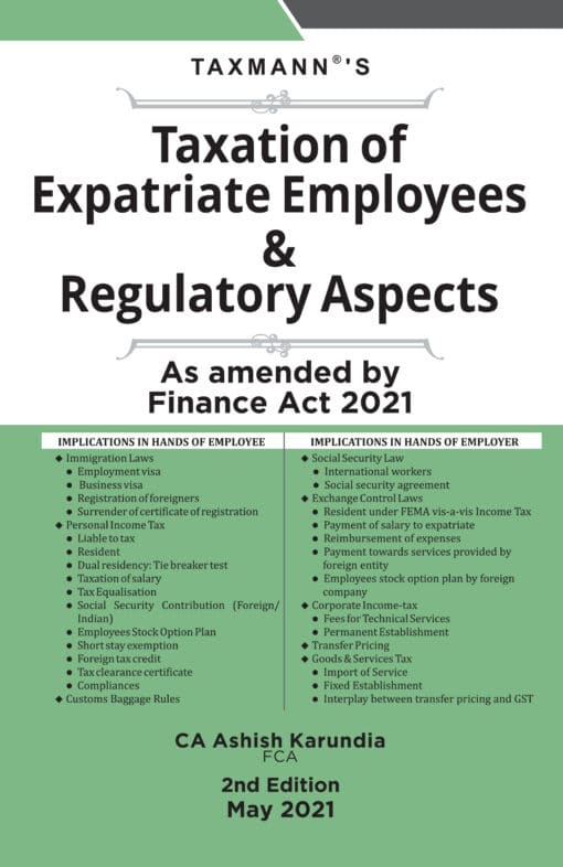 Taxmann's Taxation of Expatriate Employees & Regulatory Aspects by Ashish Karundia - 2nd Edition May 2021