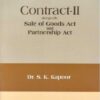 CLA's Contract -II Alongwith Sale of Goods Act And Indian Partnership Act by Dr. S. K. Kapoor