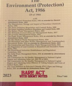 Lexis Nexis’s The Environment (Protection) Act, 1986 (Bare Act) - 2023 Edition