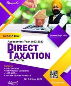 Bharat's Direct Taxation with MCQs (A.Y. 2022-2023) by Jassprit S Johar for Dec 2022 Exam