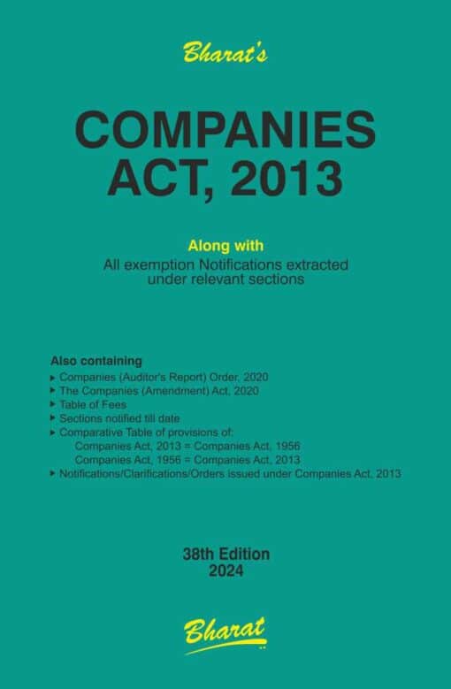 Bharat's Companies Act, 2013 (Pocket Size) - 38th Edition February 2024