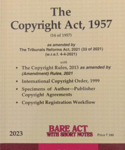 Lexis Nexis’s The Copyright Act, 1957 (Bare Act) - 2023 Edition