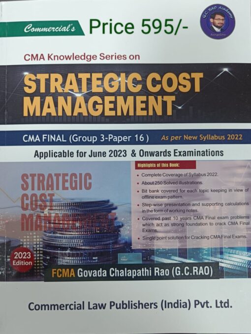 Commercial's Strategic Cost Management by CMA G.C. Rao for June 2023 Exam