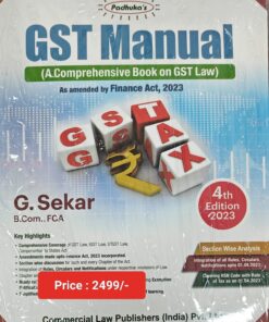 Commercial's GST Manual by G. Sekar - 4th Edition 2023