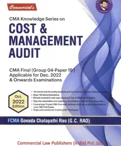 Commercial's Cost & Management Audit by CMA G.C. Rao for Dec 2022 Exam