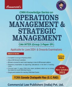 Commercial's Operations Management & Strategic Management by CMA G.C. Rao for June 2024 Exam