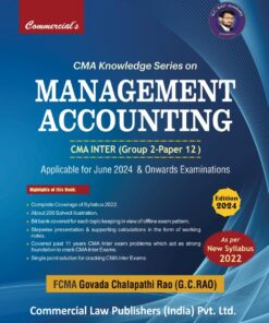 Commercial's Management Accounting by CMA G.C. Rao for June 2024 Exam