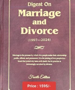 KP's Digest on Marriage and Divorce (1997-2024) by A S Arora - 4th Edition 2025