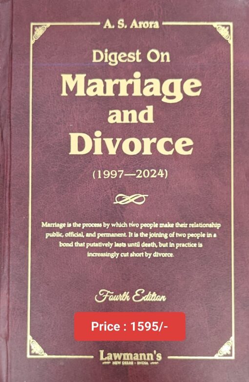 KP's Digest on Marriage and Divorce (1997-2024) by A S Arora - 4th Edition 2025