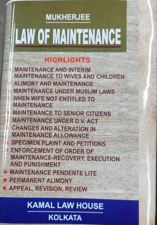 Kamal's Law of Maintenance by Mukherjee - Edition 2023