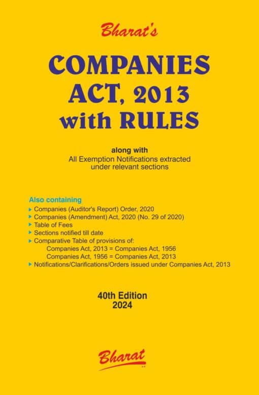 Bharat's Companies Act with Rules (Pocket Edition) - 40th Edition 2024