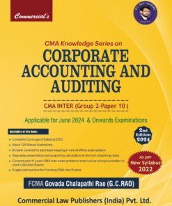 Commercial's Corporate Accounting and Auditing by CMA G.C. Rao for June 2024 Exam