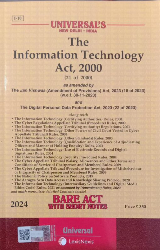 Lexis Nexis’s The Information Technology Act, 2000 (Bare Act) - 2024 Edition