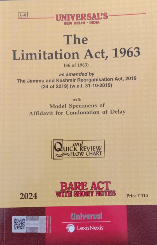 Lexis Nexis’s Limitation Act, 1963 (Bare Act) - 2024 Edition