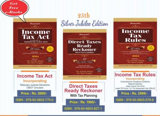 Commercial's ESSENTIALS COMBO | Direct Tax Laws | Income Tax Act, Income Tax Rules & Direct Taxes Ready Reckoner | Set of 3 Books