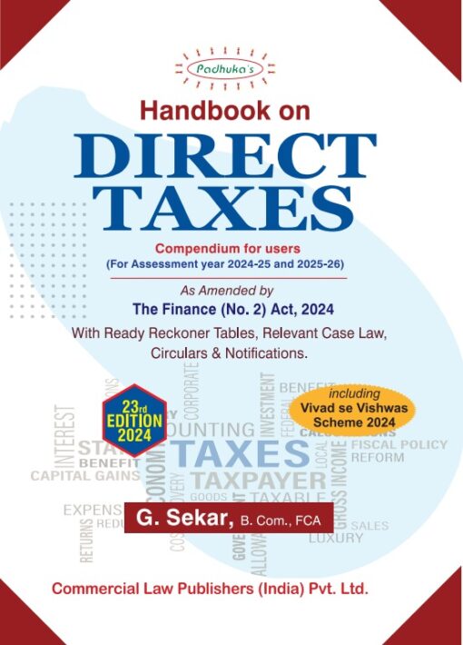 Commercial's Handbook on Direct Taxes for Assessment Year 2024-25 and 2025-26 by G Sekar