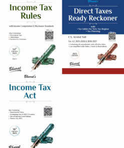 Bharat's ESSENTIALS COMBO | Direct Tax Laws | Income Tax Act, Income Tax Rules & Direct Taxes Ready Reckoner | Set of 3 Books