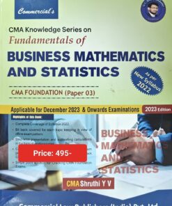 Commercial's Fundamentals of Business Mathematics and Statistics by CMA Shruthi Y V for Dec 2023 Exam