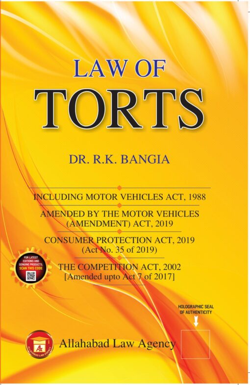 ALA's Law of Torts with Consumer Protection Act by R.K. Bangia - 26th Edition Reprint 2024