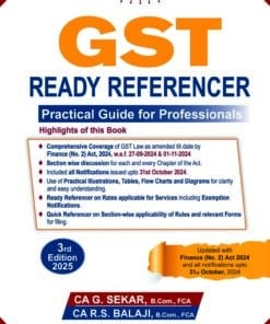 Commercial's GST Ready Referencer by CA G. Sekar - 3rd Edition 2025