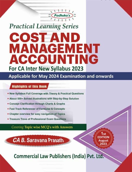 Commercial's Practical Learning Series - Cost and Management Accounting by G. Sekar for May 2024