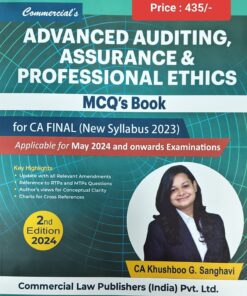 Commercial's Advanced Auditing and Professional Ethics (MCQs Book) by Khushboo Girish Sanghavi for May 2024