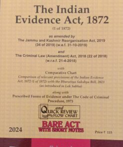 Lexis Nexis’s The Indian Evidence Act, 1872 (Bare Act) - 2024 Edition