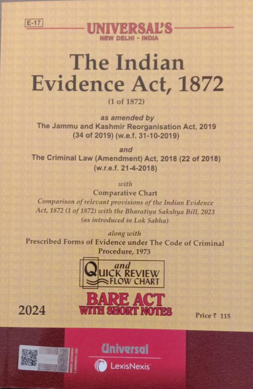 Lexis Nexis’s The Indian Evidence Act, 1872 (Bare Act) - 2024 Edition