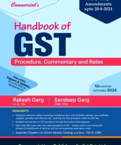 Commercial’s Handbook of GST by Rakesh Garg - 10th Edition 2024