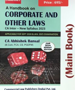 Commercial's A Handbook on Corporate And Other Laws (Main Book) by Abhishek Bansal for Sept 2024