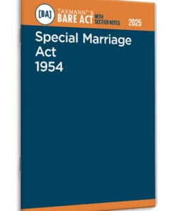 Taxmann's Special Marriage Act 1954 – Bare Act with Section Notes - Edition 2025