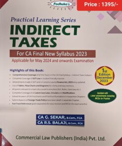 Commercial's Practical Learning Series - Indirect Taxes by G Sekar for May 2024 Exam