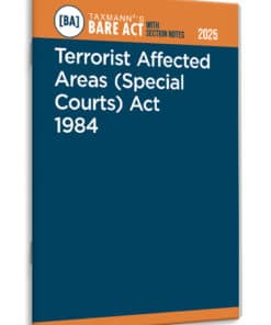 Taxmann's Terrorist Affected Areas (Special Courts) Act 1984 – Bare Act with Section Notes - Edition 2025