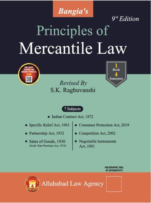 ALA's Principles of Mercantile Law by Dr. R.K. Bangia - 9th Edition 2023