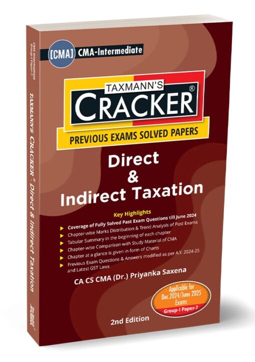 Taxmann's Cracker - Direct & Indirect Taxation (DITX | DT & IDT) by Priyanka Saxena