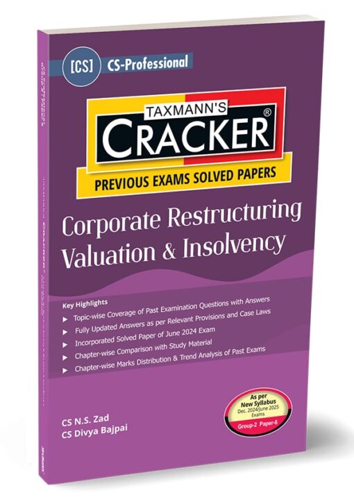 Taxmann's Cracker - Corporate Restructuring Valuation & Insolvency by N.S. Zad for Dec 2024