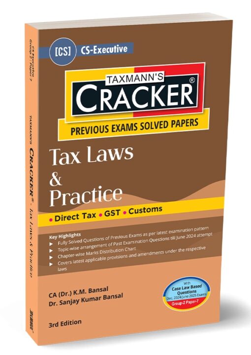 Taxmann's Cracker - Tax Laws & Practice (Tax) by N.S Zad for Dec 2024