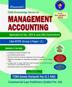 Commercial's Management Accounting by CMA G.C. Rao for June 2025 Exam