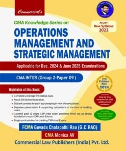 Commercial's Operations Management & Strategic Management by CMA G.C. Rao for June 2025 Exam