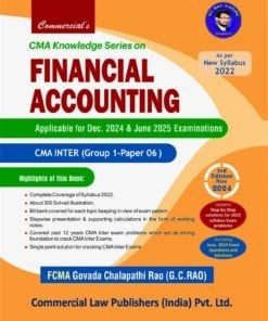 Commercial's Financial Accounting by CMA G.C. Rao for June 2025 Exam