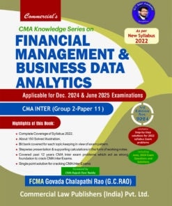 Commercial's Financial Management and Business Data Analytics by CMA G.C. Rao for June 2025 Exam