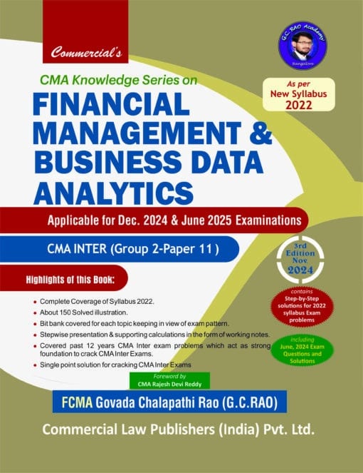 Commercial's Financial Management and Business Data Analytics by CMA G.C. Rao for June 2025 Exam