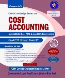 Commercial's Cost Accounting by CMA G.C. Rao for June 2025 Exam