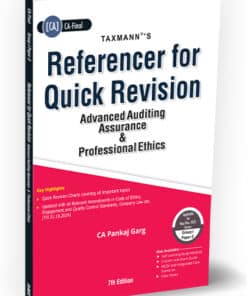 Taxmann's Referencer for Quick Revision | Advanced Auditing & Professional Ethics by Pankaj Garg for May 2025