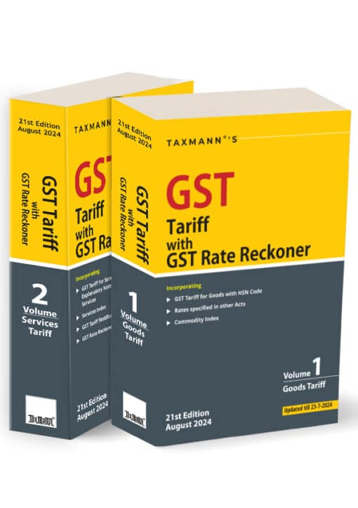 Taxmann's GST Tariff with GST Rate Reckoner (Set of 2 Volumes) - 21st Edition August 2024