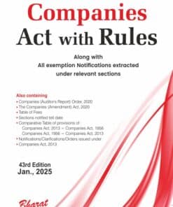 Bharat's Companies Act with Rules (Royal Edition) - 43rd Edition January 2025